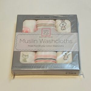 Muslin Washcloths - Fast Drying Cotton (Set of 3)